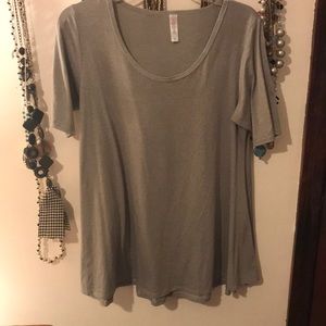 Solid grey lularoe perfect tee